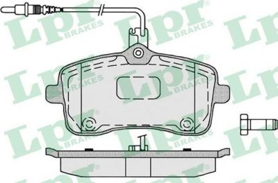 LPR 05P1196 Колодки тормозные задние PEUGEOT 407 04> с датчиком (425335)