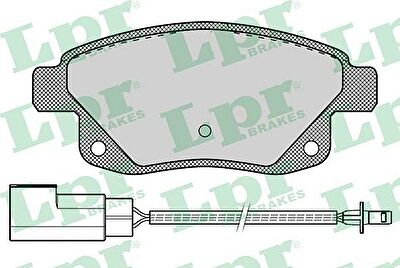 LPR 05P1261 Колодки тормозные задние FORD TRANSIT 06- с датчиком (1530602)