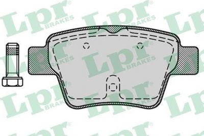 LPR 05P1278 Колодки тормозные задние CITROEN C4 04- PEUGEOT 207 06- 307 00- (425340)