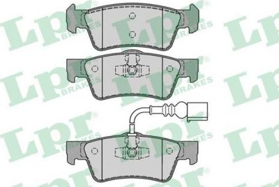 LPR 05P1284 Колодки тормозные дисковые зад. VW Transporter V/Multivan V 03->г. (7H8698451)