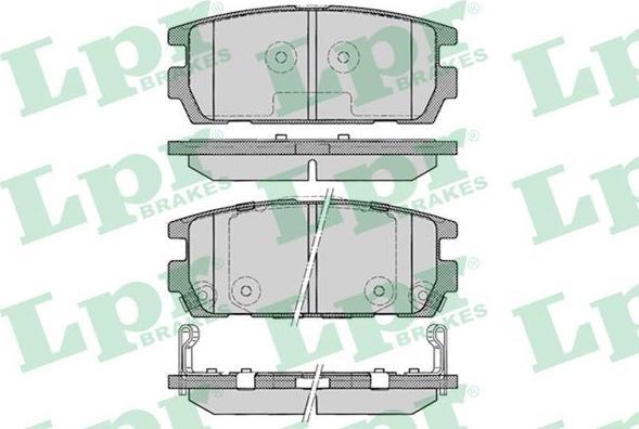 LPR 05P1290 Колодки тормозные HYUNDAI TERRACAN 01- задние