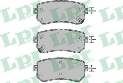 LPR 05P1344 Колодки тормозные задние Hyundai i30 07- Kia Ceed RIO 05- (583021HA00)