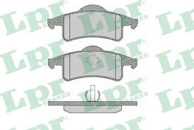 LPR 05P1354 Колодки тормозные дисковые JEEP CHEROKEE 88-01/GRAND CHEROKEE 99-05 задние (05011970AA)