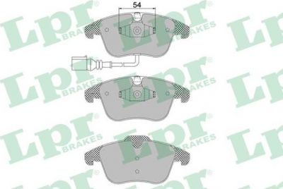LPR 05P1392 Колодки тормозные передние VW SHARAN 10- TIGUAN 07- SEAT ALHAMBRA 10- (5N0698151)