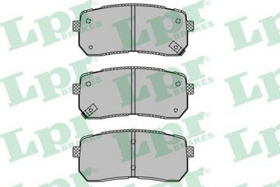 LPR 05P1450 Колодки тормозные дисковые HYUNDAI H1 02-/iX55 3.0 08-/KIA CARNIVAL 06- задние (583024DA00)