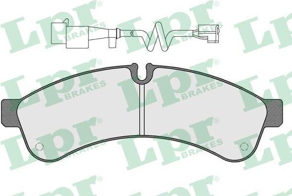 LPR 05P1461A Колодки тормозные дисковые IVECO DAILY 06- передние с датч. (42555633)