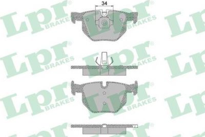 LPR 05P1472 Колодки тормозные задние E90 E91 E60 E61 E70 E71 (34216776937)