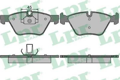 LPR 05P1512 Колодки тормозные дисковые передние E90 2005-2007 (34116771868)