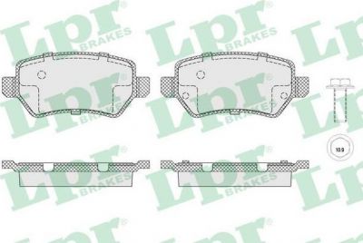 LPR 05P1650 КОМПЛЕКТ ТОРМОЗНЫХ КОЛОДОК, ДИСКОВЫЙ ТОРМОЗ