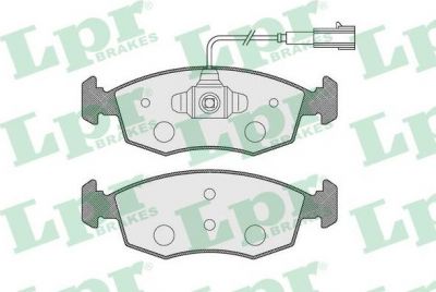 LPR 05P1653 Колодки тормозные дисковые FIAT 500 09-/PUNTO 09-12 передние (77366270)