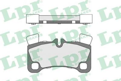 LPR 05P1655 Колодки тормозные дисковые AUDI Q7/VW TOUAREG 4.2-6.0/PORSCHE CAYENNE 06- задние (7L0698451F)