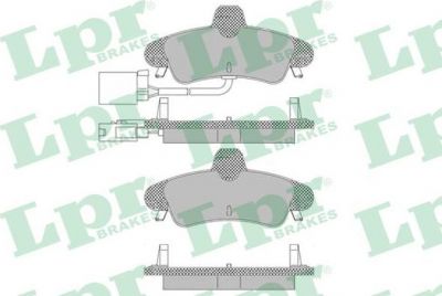 LPR 05P1668 КОМПЛЕКТ ТОРМОЗНЫХ КОЛОДОК, ДИСКОВЫЙ ТОРМОЗ