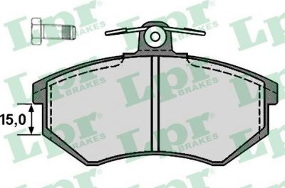 LPR 05P216 Колодки тормозные пер AUDI А80 VOLKSWAGEN 87-97 (8A0698151B)