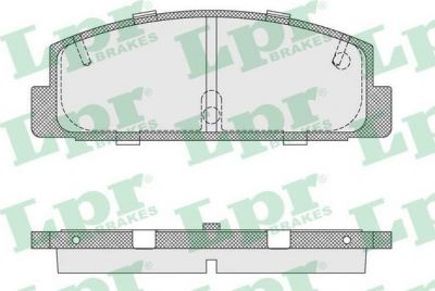 LPR 05P336 Колодки тормозные дисковые MAZDA RX 7 92>/MAZDA 323 1.8 T/626 91>94 задние (B6Y82643Z)