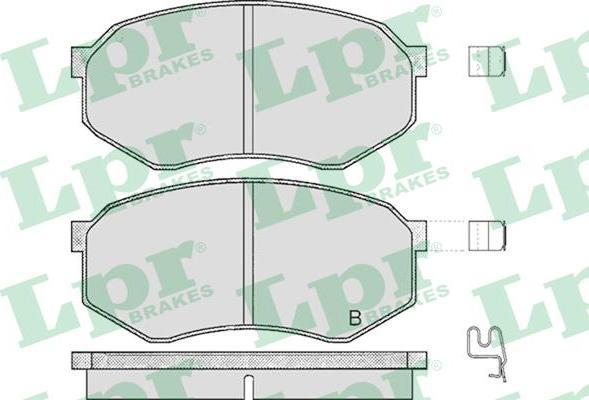 LPR 05P374 Колодки тормозные дисковые перед. MADZA 626III(GD,GV) 2,0-2,2L 87-96г / 929III(HC) 2,0-3,0L 87-91г (A36680)