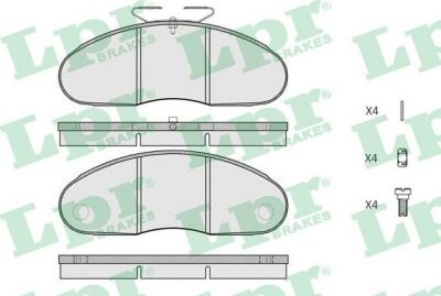 LPR 05P414 комплект тормозных колодок, дисковый тормоз на RENAULT TRUCKS B c бортовой платформой/ходовая часть