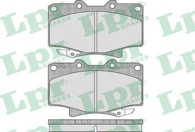 LPR 05P537 Колодки тормозные передние TOYOTA LAND CRUISER 87-97 PRADO 04 96- 119,2X72X15mm (0449160180)