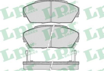LPR 05P555 Колодки тормозные дисковые HONDA ACCORD 2.0 85-89/PRELUDE 2.0 86-92 передние (572309)