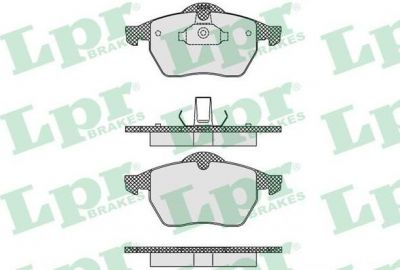 LPR 05P635 Колодки тормозные передние OPEL ASTRA G 2.0 VECTRA B ZAFIRA A SAAB 9-3 9-5 98> (1605966)