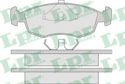 LPR 05P678 Колодки тормозные дисковые FORD ESCORT/SIERRA/SCORPIO 84-95 передние (571351)