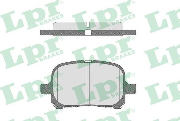 LPR 05P712 Колодки тормозные передние TOYOTA CAMRY PREVIA 96- LEXUS RX300 00-03 116,6X59,3X16,5mm (0446548010)