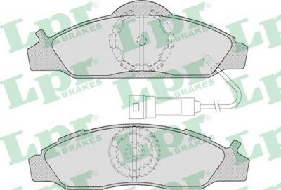 LPR 05P721 Колодки тормозные дисковые SSANGYONG KORANDO/MUSSO 96- передние с эл.датч. (4813005100)