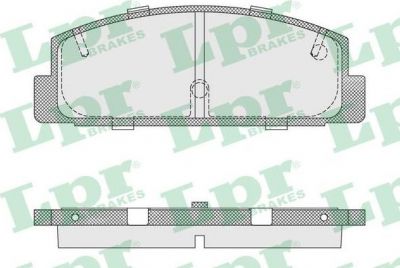 LPR 05P876 Колодки тормозные дисковые MAZDA RX 7 92>/MAZDA 323 1.8 T/626 91>94 задние (GJYB2648Z9C)