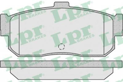 LPR 05P929 Колодки тормозные дисковые NISSAN ALMERA 95-/MAXIMA 95-/PRIMERA 90-98/SUNNY 87-95 задние (4406087N90)