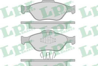 LPR 05P949 Колодки тормозные дисковые пер FIESTA 95->/PUMA(573041J) (1236880)