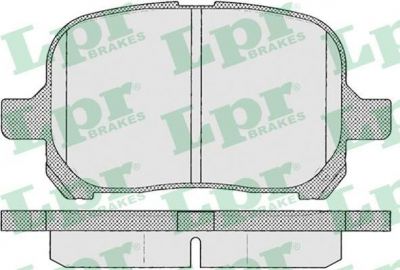 LPR 05P953 Колодки тормозные дисковые TOYOTA CAMRY/PREVIA 2.2-3.0 96-/LEXUS RX300 00-03 передние (04465YZZCL)
