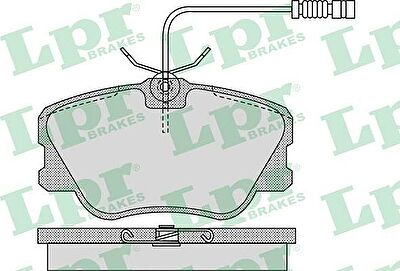 LPR 05P986 Колодки тормозные дисковые MERCEDES BENZ W201/W124 с датчиком передние (571382)