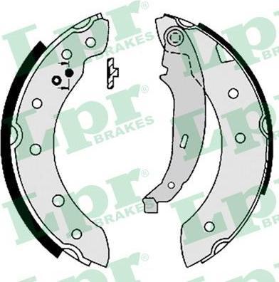 LPR 07130 Колодки тормозные барабанные RENAULT LOGAN/PEUGEOT 206 (203x38) торм.сист.LUCAS (7701209586)