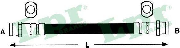 LPR 6T46673 тормозной шланг на NISSAN 100 NX (B13)