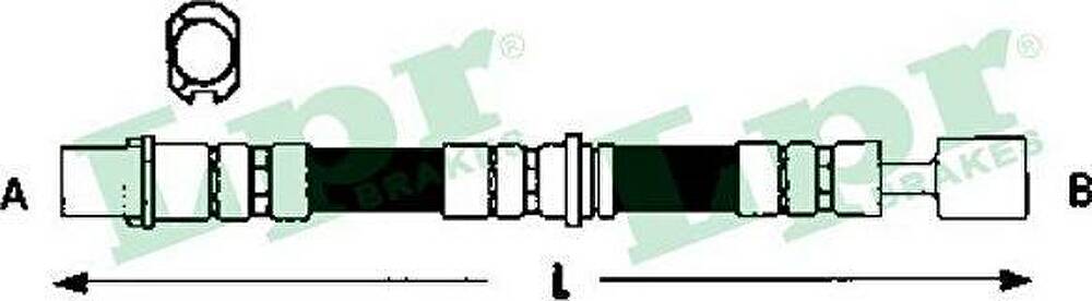 LPR 6T47902 тормозной шланг на OPEL ASTRA H (L48)