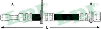 LPR 6T48083 Шланг тормозной SUBARU IMPREZA 08-/LEGACY 98- передний прав.