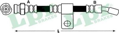 LPR 6T48145 Шланг тормозной HYUNDAI ACCENT 03- (ТАГАЗ) пер.лев.