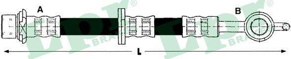 LPR 6T48276 Шланг тормозной TOYOTA YARIS 99- передний левый