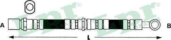 LPR 6T48438 тормозной шланг на SUBARU LEGACY V (BM, BR)