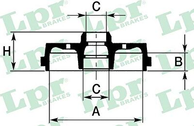 LPR 7D0239 Барабан тормозной AUDI 100 -91 80 91-95 230mm (443501615A)