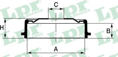 LPR 7D0484 тормозной барабан на CHRYSLER VOYAGER I (AS)