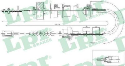 LPR C0056C трос, управление сцеплением на FIAT DUCATO фургон (230L)