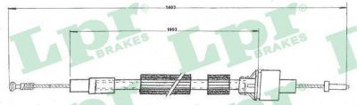 LPR C0087C трос, управление сцеплением на FORD SCORPIO I (GAE, GGE)