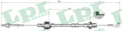 LPR C0126C трос, управление сцеплением на OPEL CORSA B (73_, 78_, 79_)