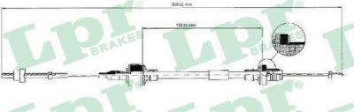 LPR C0128C трос, управление сцеплением на OPEL CORSA B (73_, 78_, 79_)