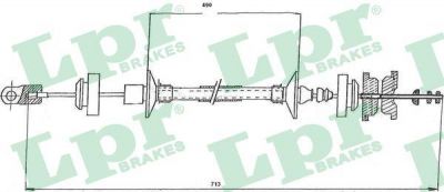 LPR C0146C трос, управление сцеплением на PEUGEOT 309 II (3C, 3A)