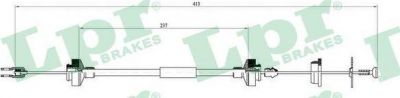 LPR C0147C трос, управление сцеплением на PEUGEOT 205 II (20A/C)