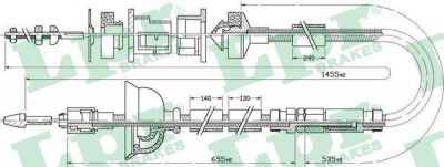 LPR C0169C трос, управление сцеплением на PEUGEOT 405 II Break (4E)