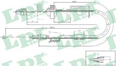 LPR C0199C трос, управление сцеплением на RENAULT CLIO II (BB0/1/2_, CB0/1/2_)
