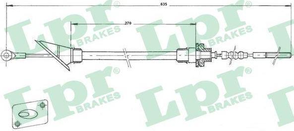 LPR C0245C трос, управление сцеплением на FIAT UNO (146A/E)