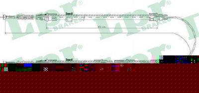 LPR C0298B трос, стояночная тормозная система на FORD TRANSIT c бортовой платформой/ходовая часть (E_ _)